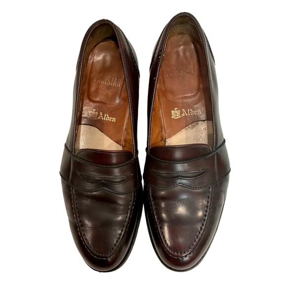 Vintage Alden “Parisian” Oxblood Penny Loafers 8.5B Men / Women 10.5 - Picture 6 of 13